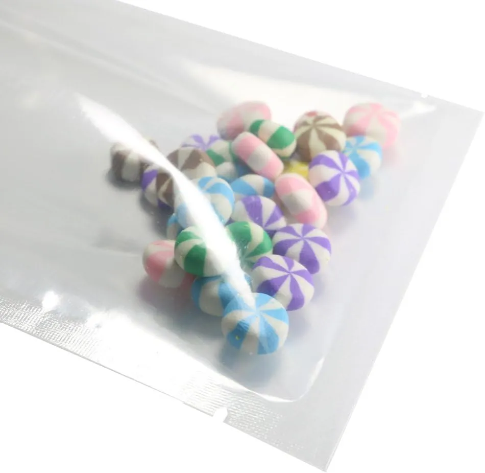 100PCS Clear Food Storage Vacuum Sealable Open Top Bags w/Tear Notches 12x18cm (4.7x7")