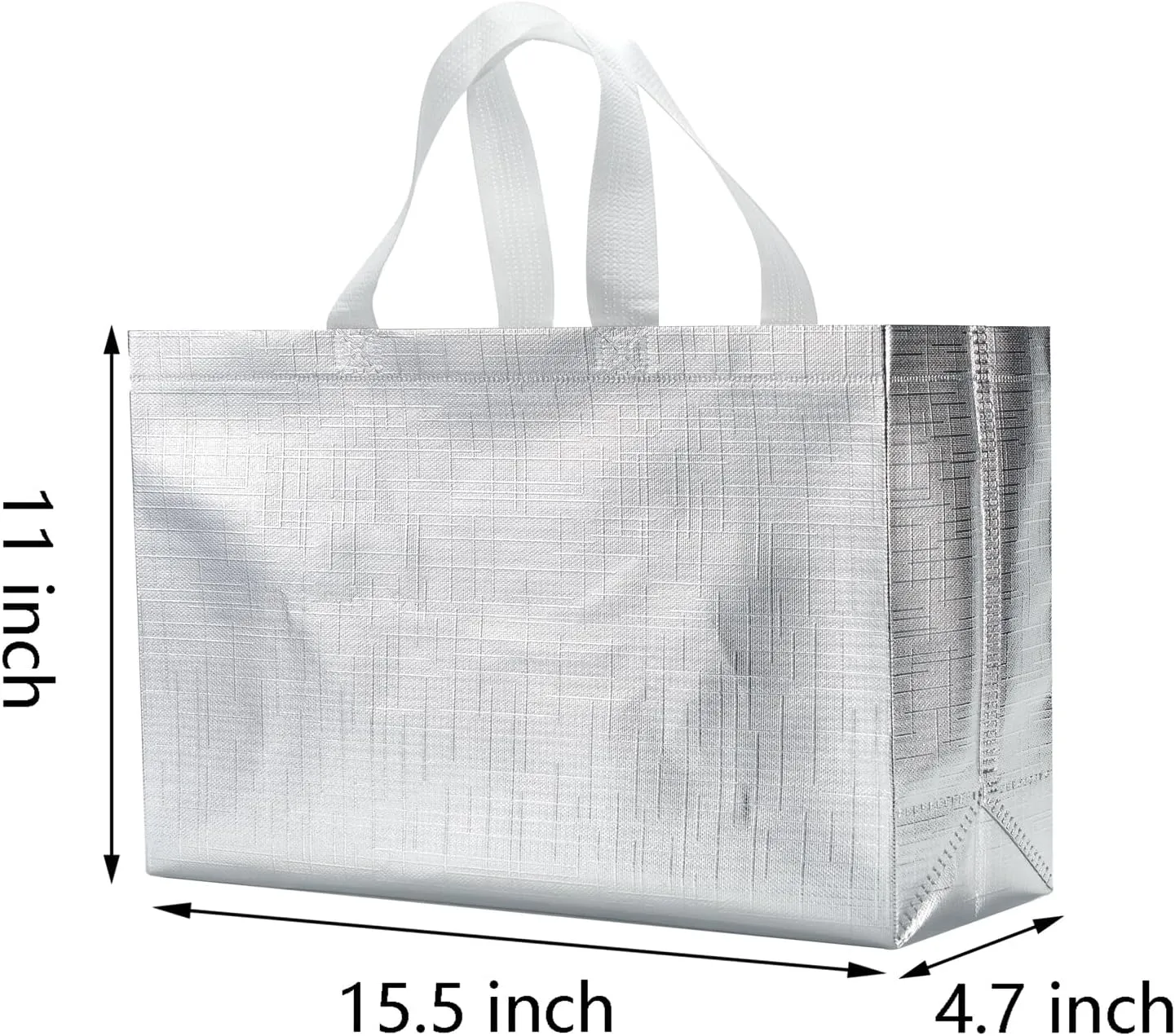 12 PCS 15.5x4.7x11 Inches Mix Color Extra Large Reusable Gift Bags With Handles - XL Goodie and Birthday Party Favor Bags