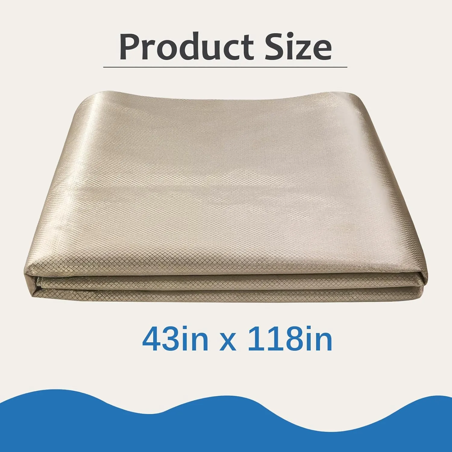 43in x 118in Faraday Fabric, Shielding Conductive Cloth for EMP EMF RFID Signal Blocking