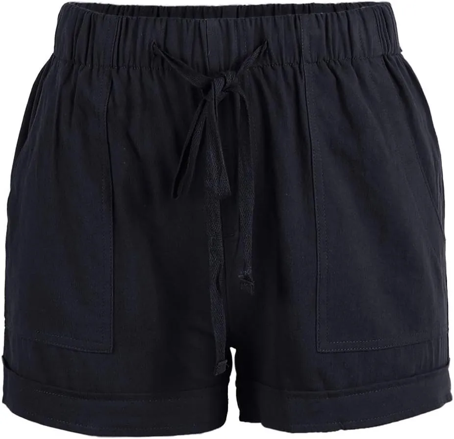Acelitt Women Comfy Drawstring Casual Elastic Waist Pocketed Shorts,S-3XL