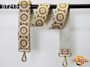 Adjustable Handbag Boho Bag Strap Embroidered Detachable Camera Strap Crossbody Strap for Purses Embroidery Replacement Guitar Strap Gift