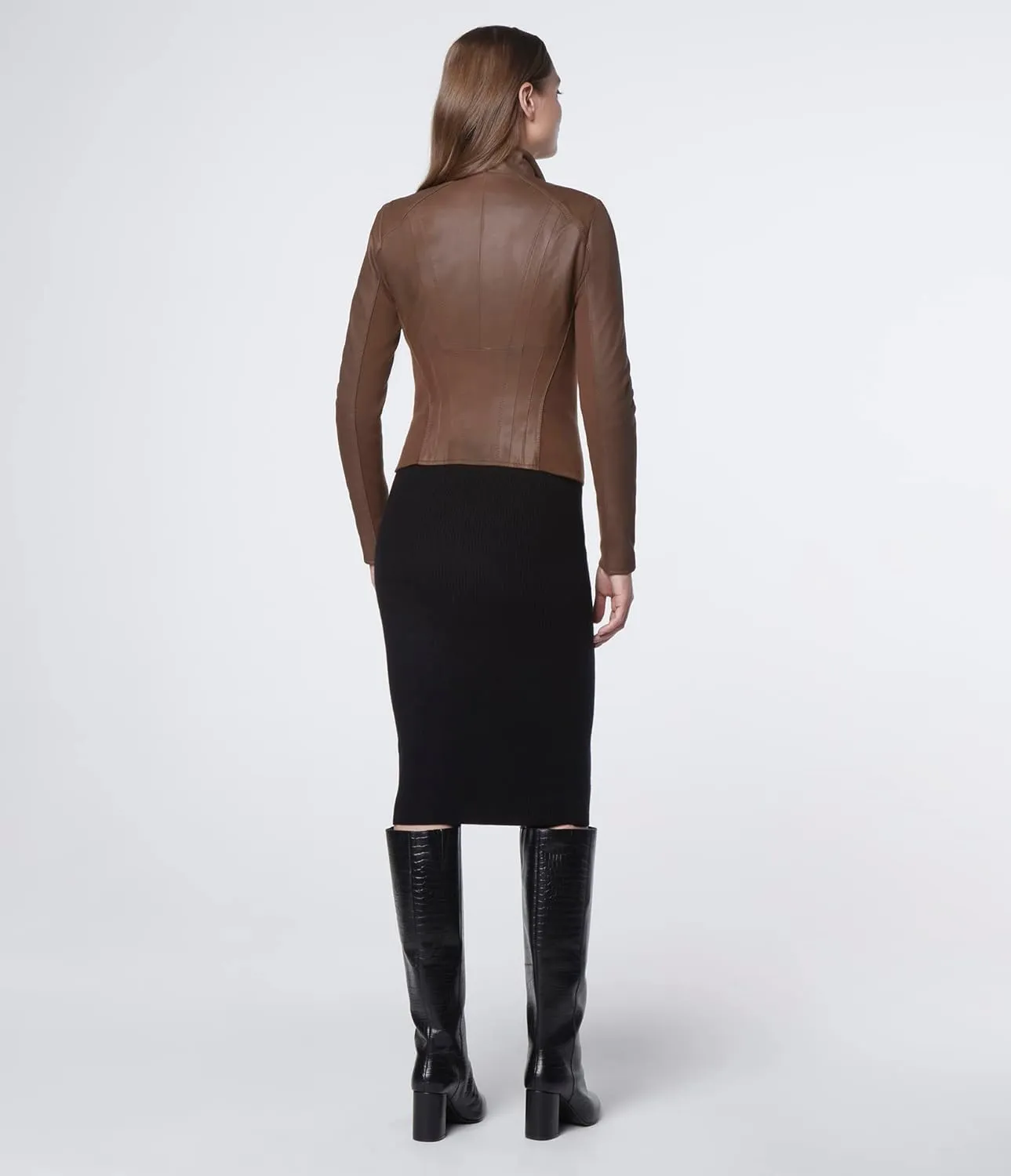 Andrew Marc Women's Asymmetrical Felix Leather Moto Jacket