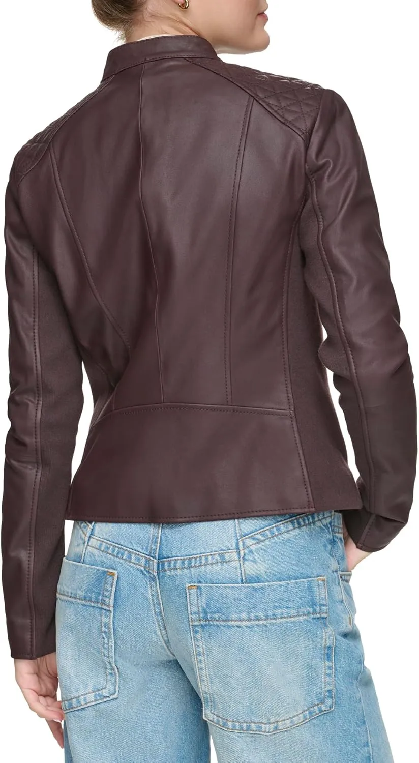 Andrew Marc Women's Glenbrook Leather Racer Jacket