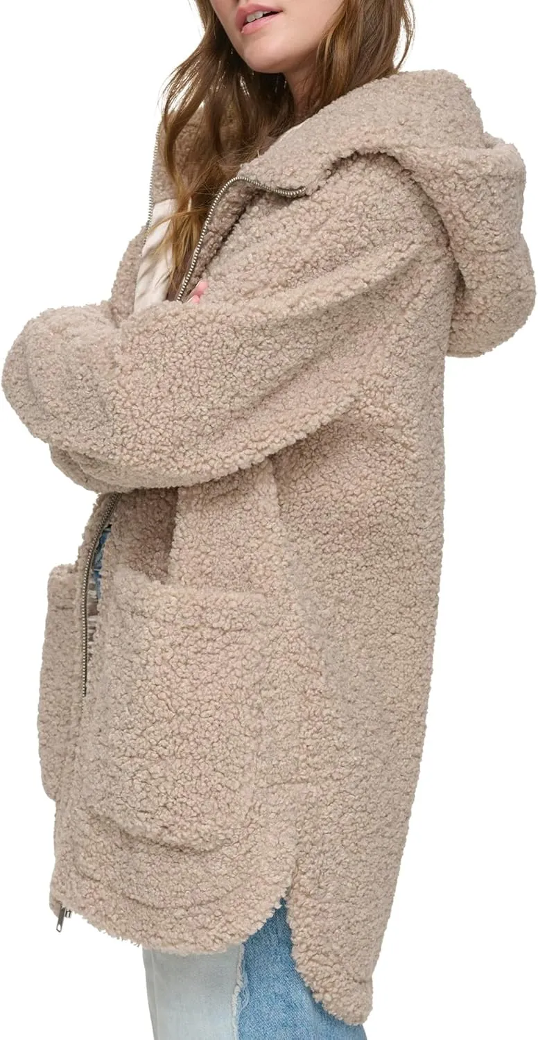 Andrew Marc Women's Seneca Faux Fur Teddy Coat