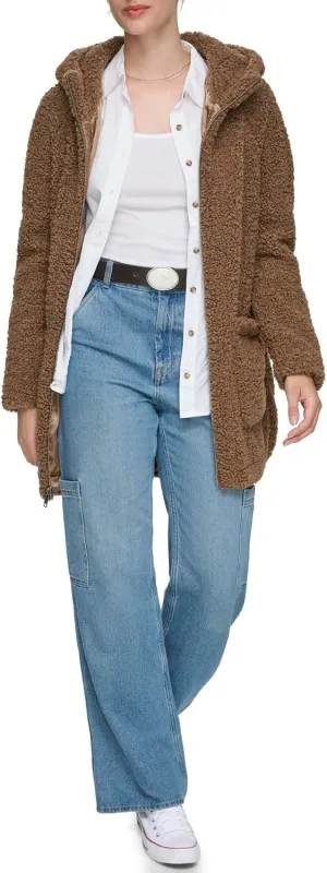 Andrew Marc Women's Seneca Faux Fur Teddy Coat