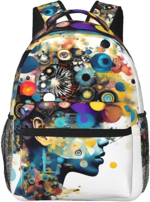 Artificial Intelligence Brain Print Laptop Backpack College Backpack Travel Casual Business Rucksack For Men Women