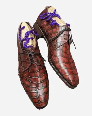 Ascot Andrew - Chocolate Brown Alligator