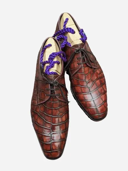 Ascot Andrew - Chocolate Brown Alligator