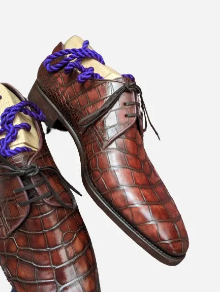 Ascot Andrew - Chocolate Brown Alligator
