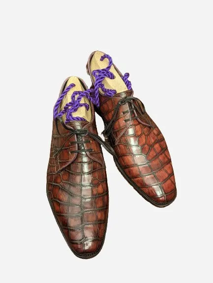 Ascot Andrew - Chocolate Brown Alligator
