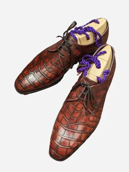 Ascot Andrew - Chocolate Brown Alligator