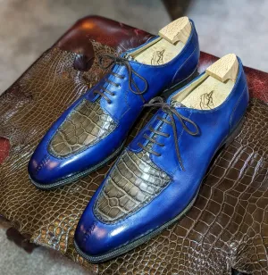 Ascot Kaan - Blue Calf & Caviar Alligator