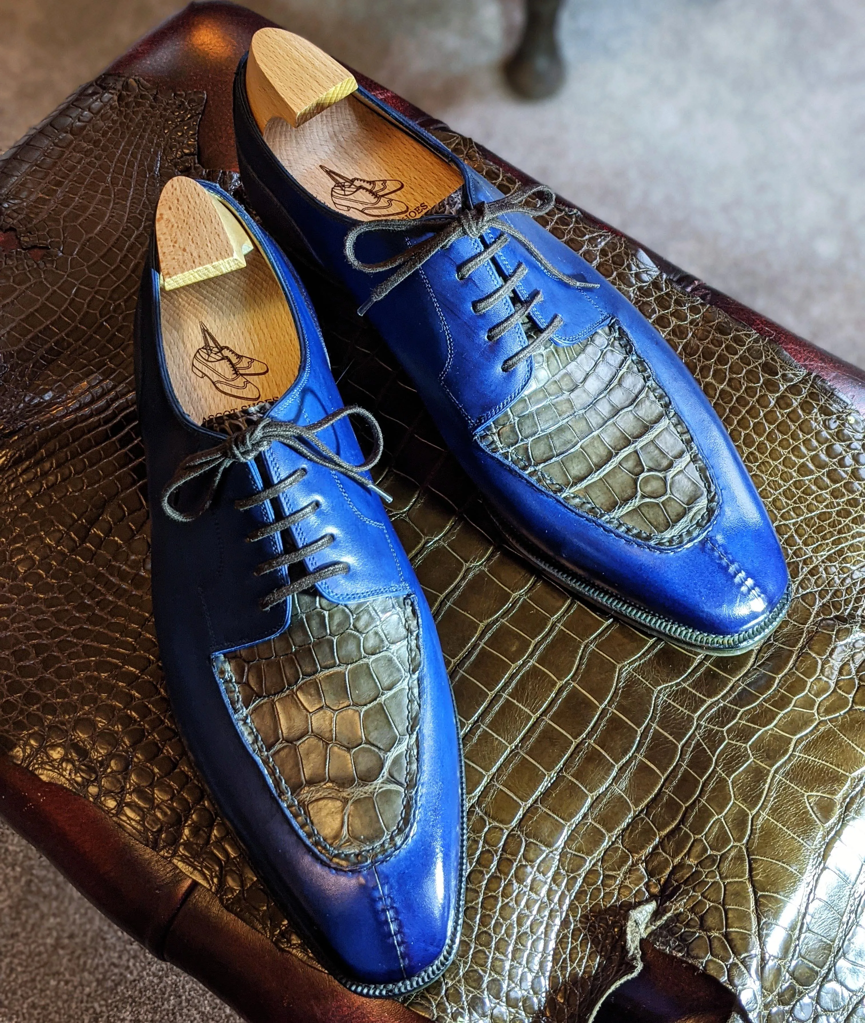 Ascot Kaan - Blue Calf & Caviar Alligator