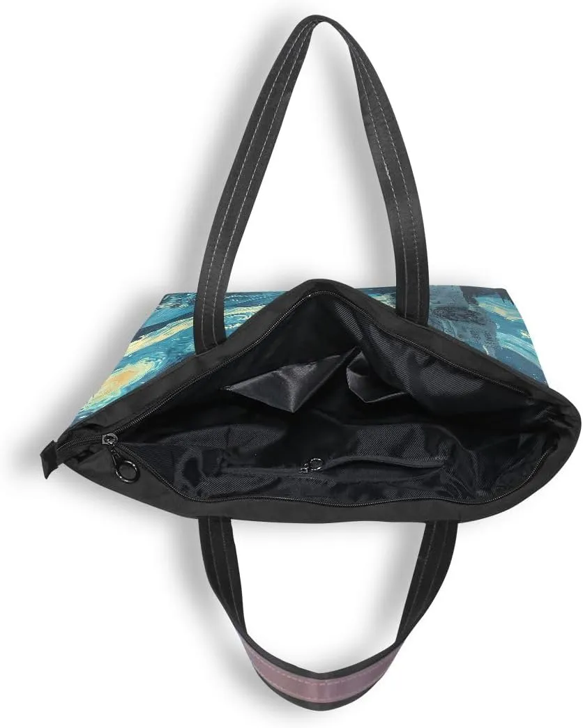 Astronaut Van Gogh Shoulder Bags Large Handle Ladies Handbag