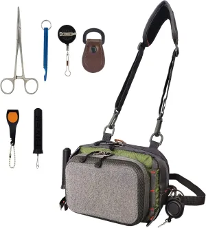 Aventik Fly Fishing Chest Bag Ultra Light Multiple Pockets Chest Pack with Vest Pack Tool Combo