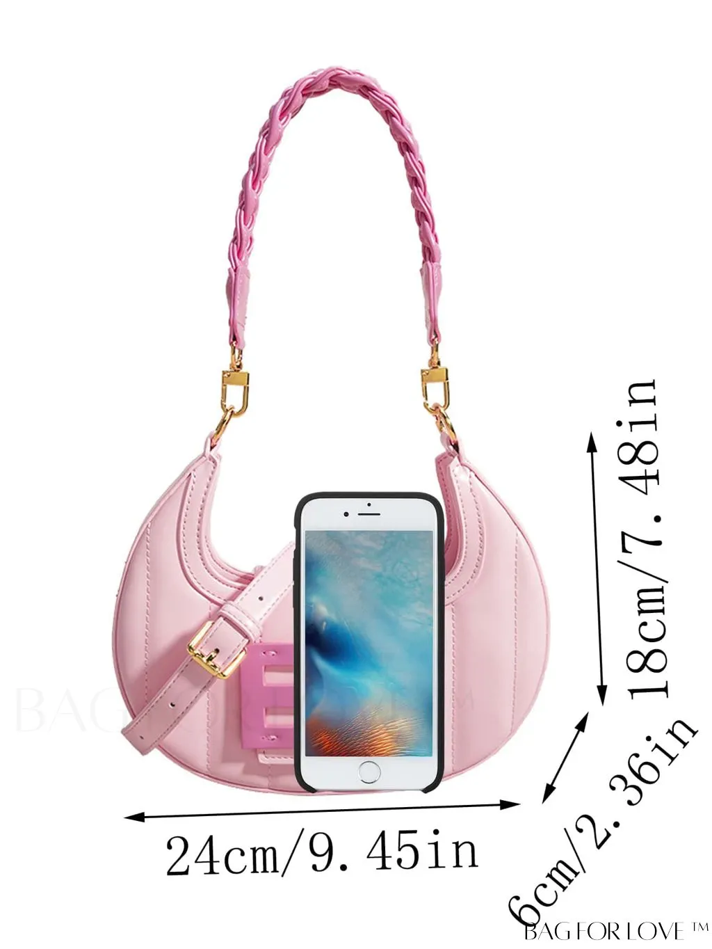 BagForLove - Compact Stylish Hobo Bag with Chic Metallic Details