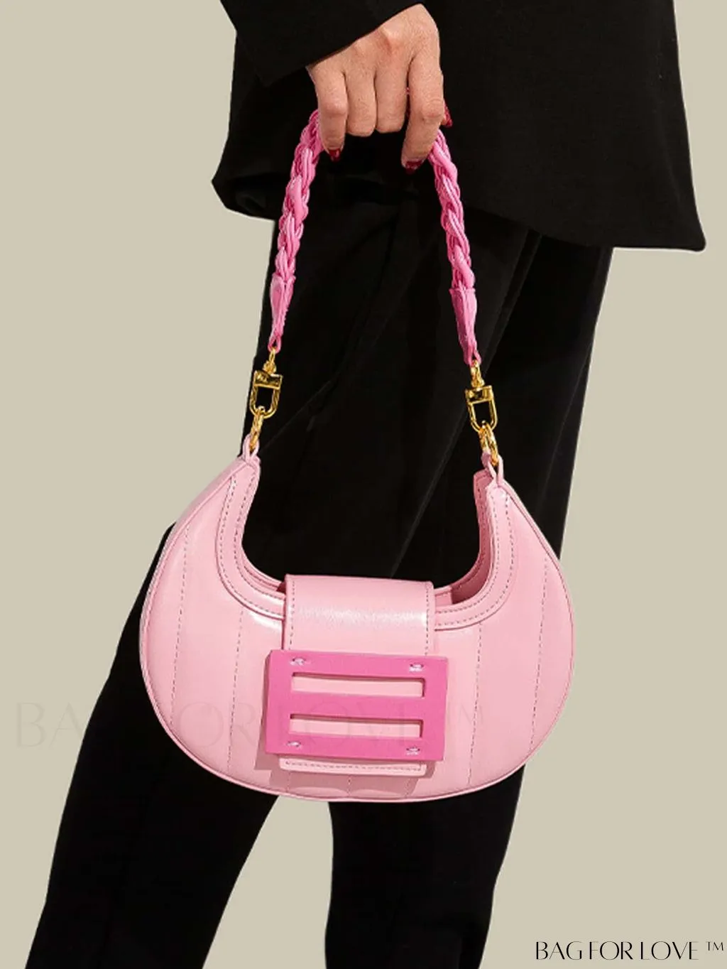 BagForLove - Compact Stylish Hobo Bag with Chic Metallic Details