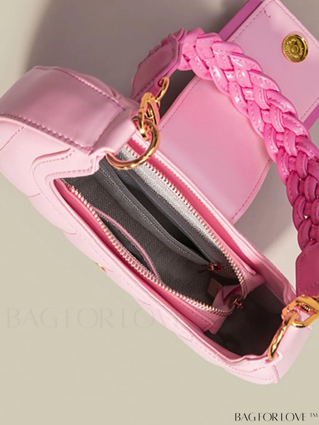 BagForLove - Compact Stylish Hobo Bag with Chic Metallic Details