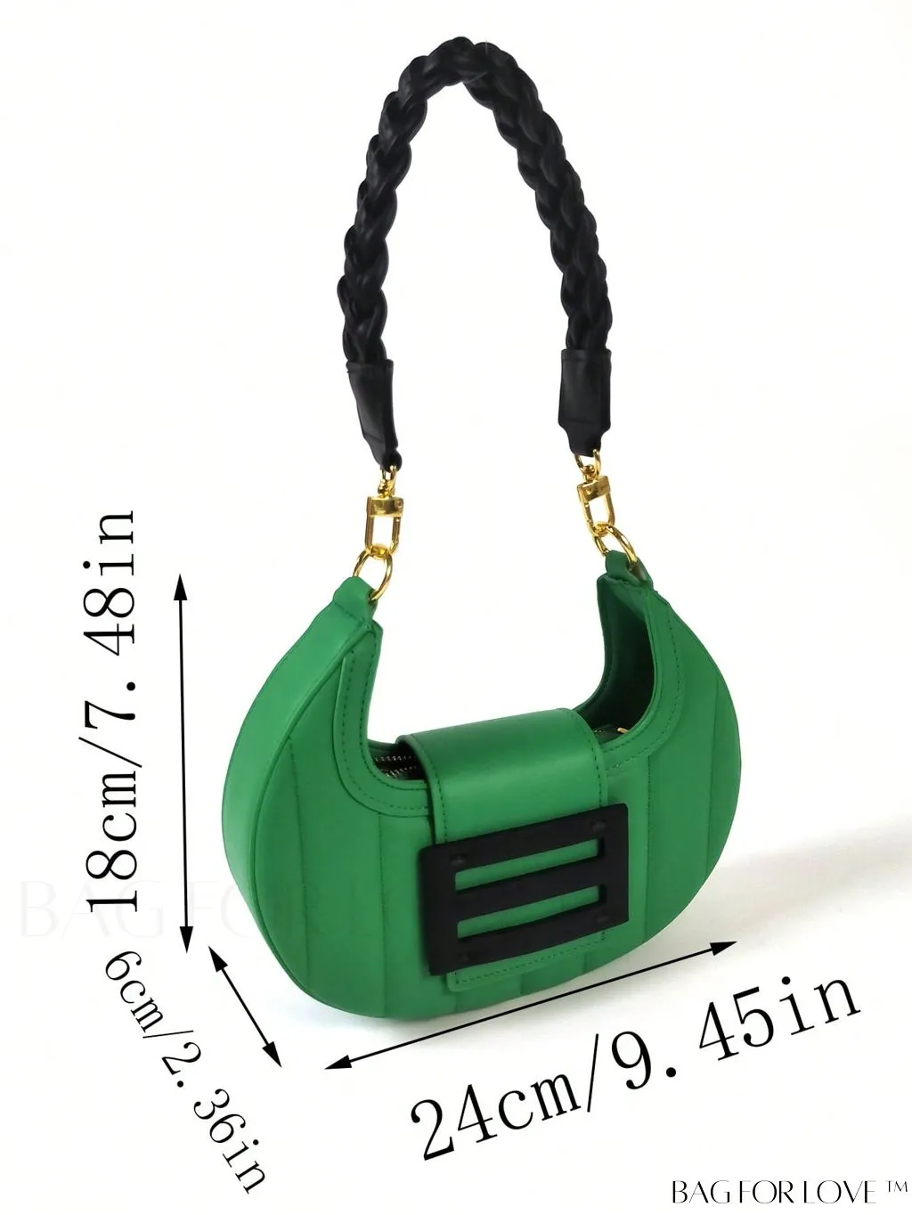 BagForLove - Compact Stylish Hobo Bag with Chic Metallic Details