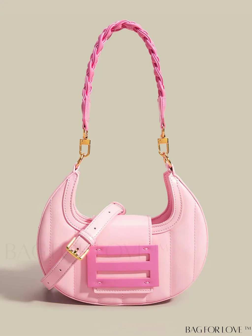BagForLove - Compact Stylish Hobo Bag with Chic Metallic Details