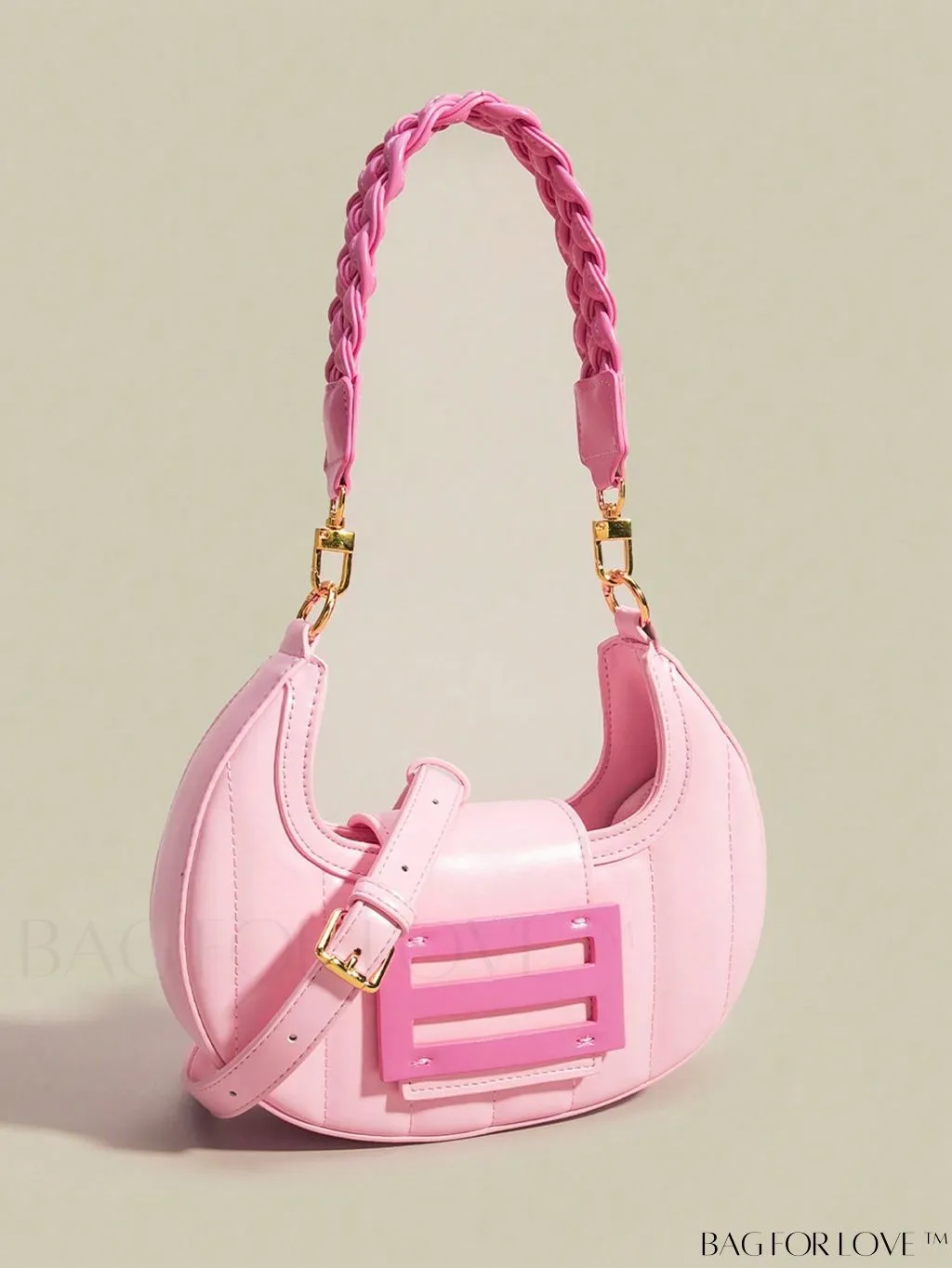 BagForLove - Compact Stylish Hobo Bag with Chic Metallic Details