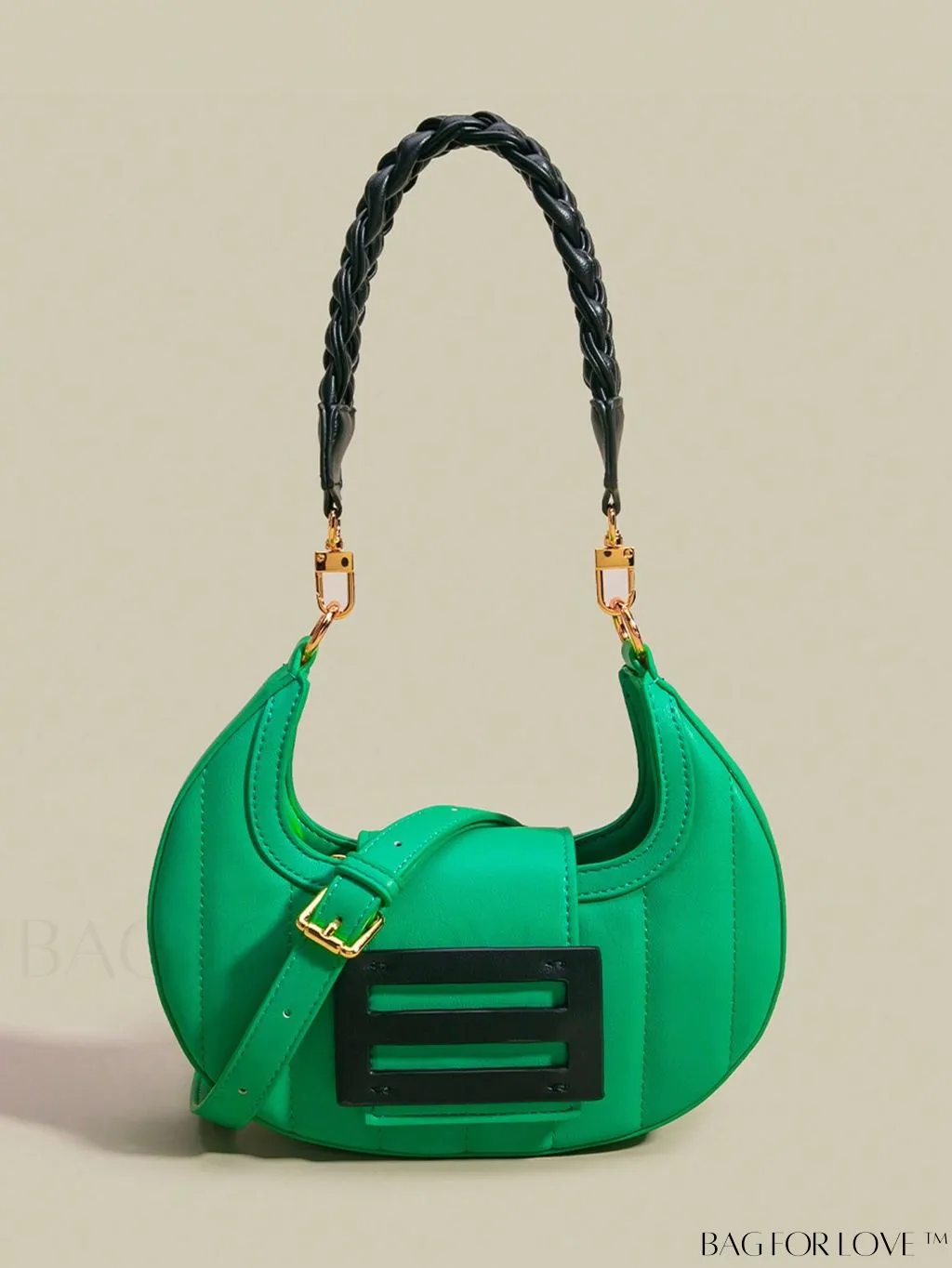 BagForLove - Compact Stylish Hobo Bag with Chic Metallic Details