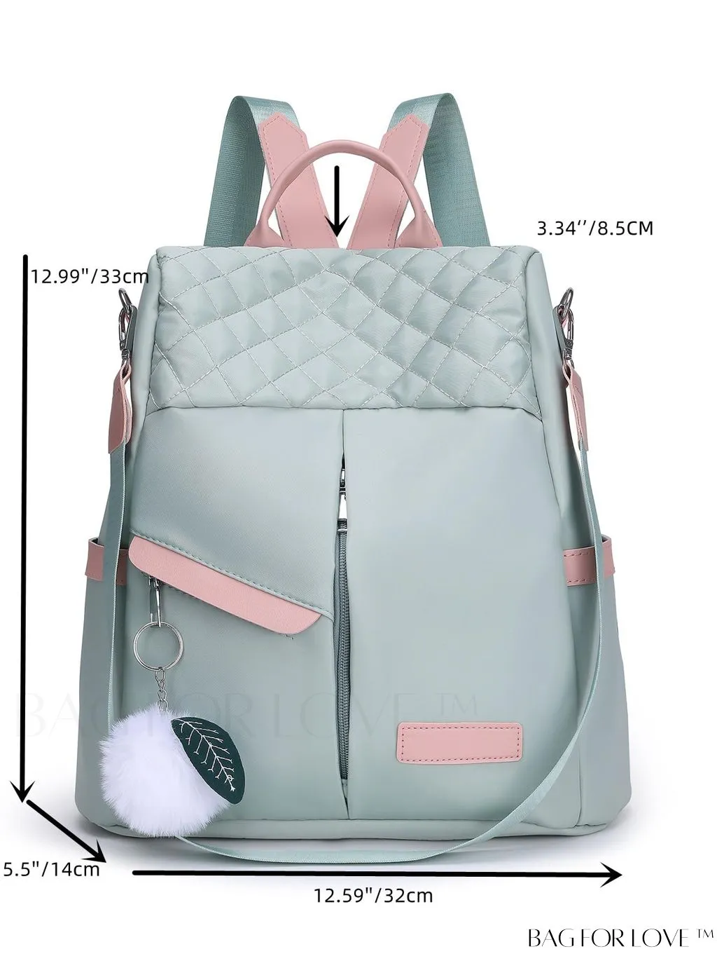 BagForLove - Versatile Multi-Pocketed Backpack with Embellished Pendant