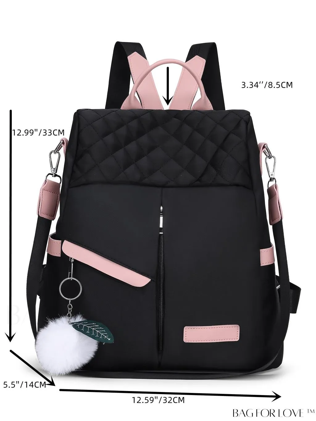 BagForLove - Versatile Multi-Pocketed Backpack with Embellished Pendant