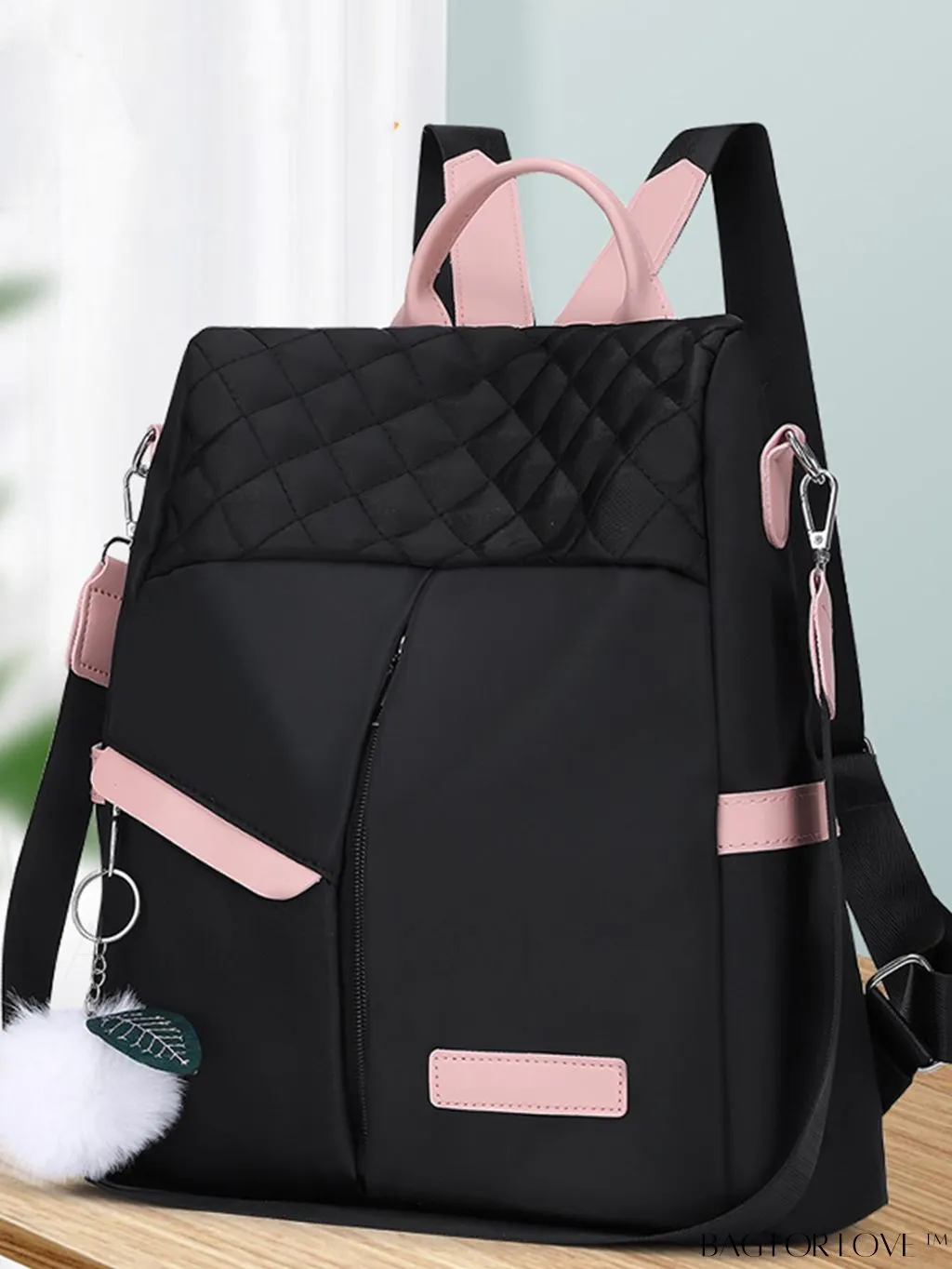 BagForLove - Versatile Multi-Pocketed Backpack with Embellished Pendant