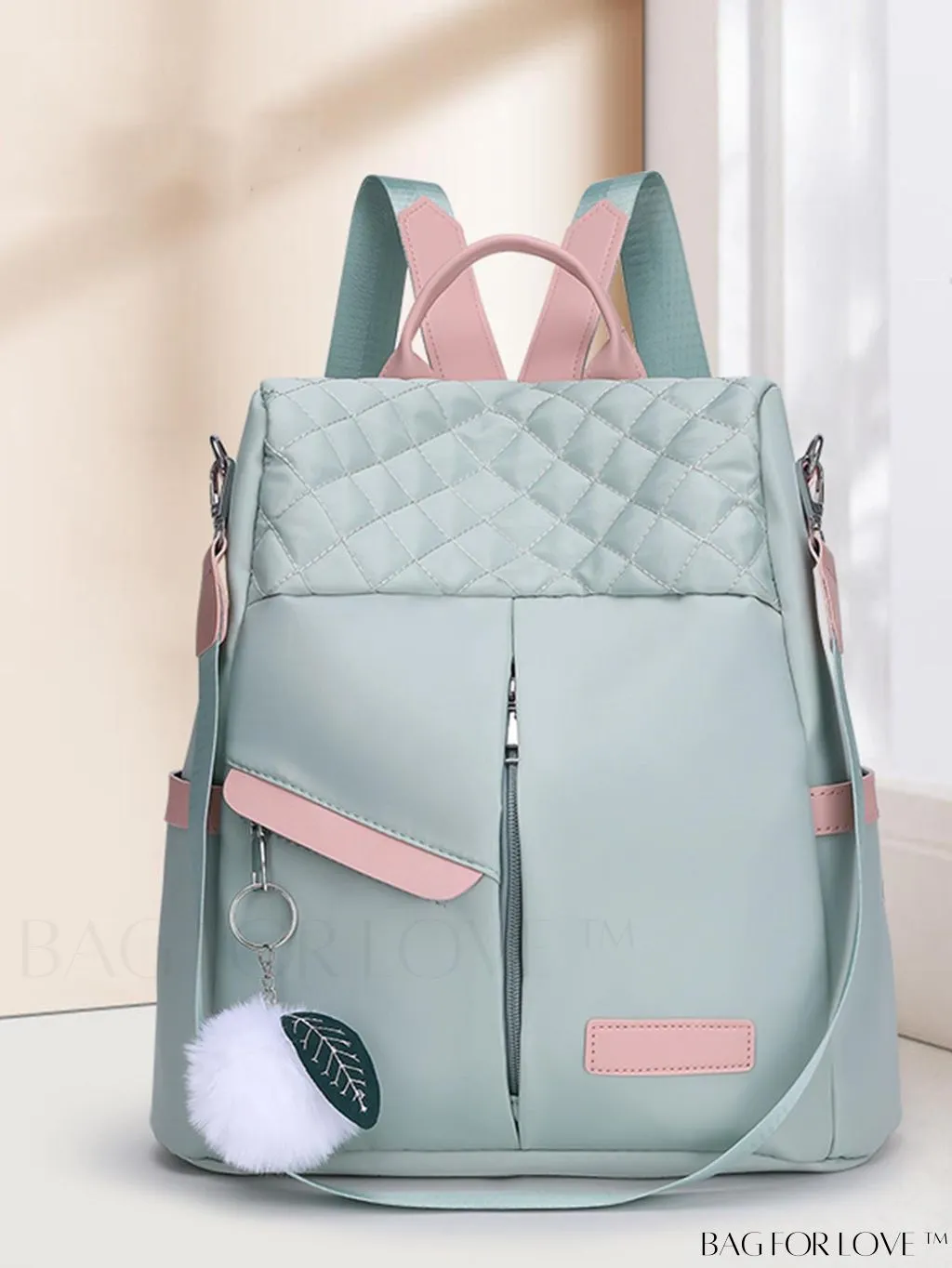 BagForLove - Versatile Multi-Pocketed Backpack with Embellished Pendant
