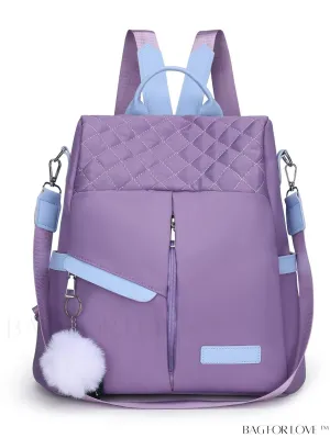 BagForLove - Versatile Multi-Pocketed Backpack with Embellished Pendant