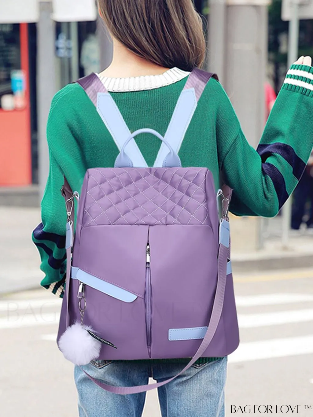 BagForLove - Versatile Multi-Pocketed Backpack with Embellished Pendant