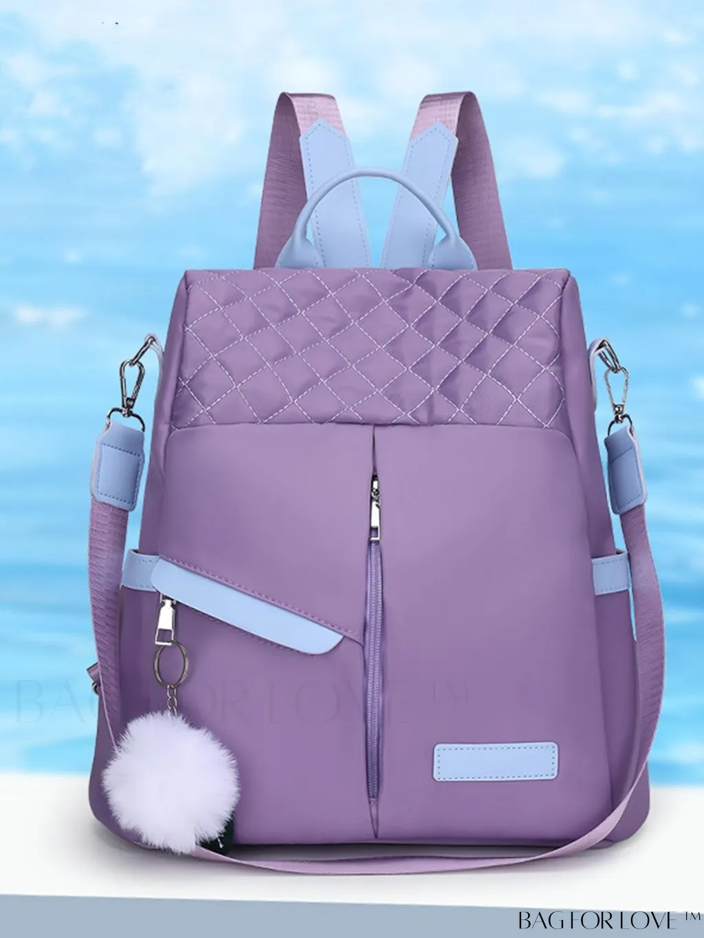 BagForLove - Versatile Multi-Pocketed Backpack with Embellished Pendant
