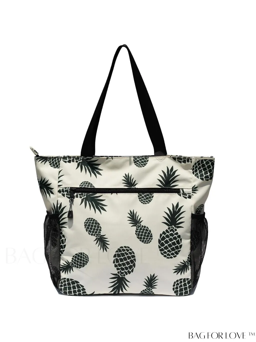 BagForLove - Water-Resistant Floral Tote Bag: Multi-Pocketed Shoulder Bag for Gym, Work, Picnics, Yoga, Travel, Beach & More