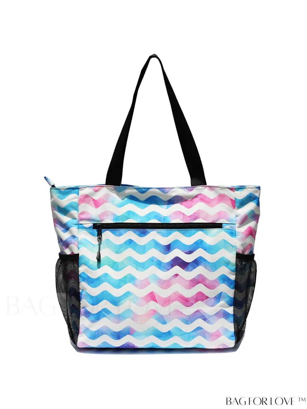 BagForLove - Water-Resistant Floral Tote Bag: Multi-Pocketed Shoulder Bag for Gym, Work, Picnics, Yoga, Travel, Beach & More