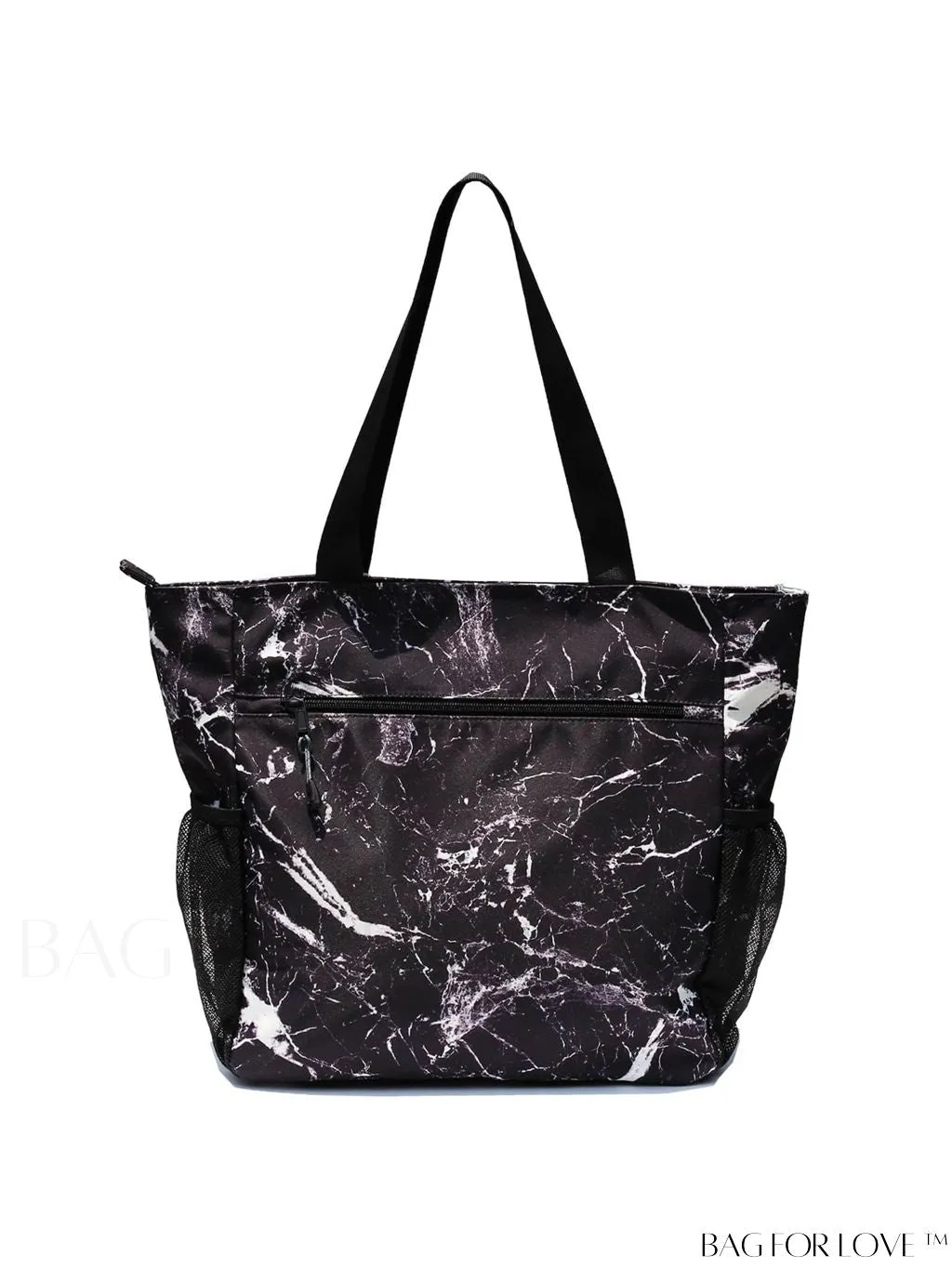 BagForLove - Water-Resistant Floral Tote Bag: Multi-Pocketed Shoulder Bag for Gym, Work, Picnics, Yoga, Travel, Beach & More