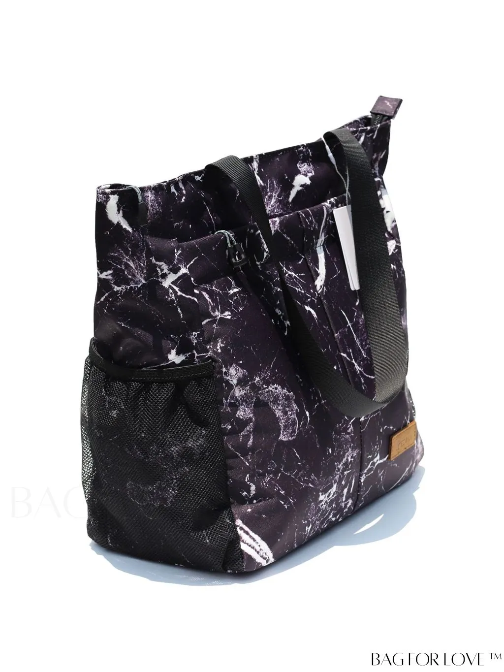 BagForLove - Water-Resistant Floral Tote Bag: Multi-Pocketed Shoulder Bag for Gym, Work, Picnics, Yoga, Travel, Beach & More