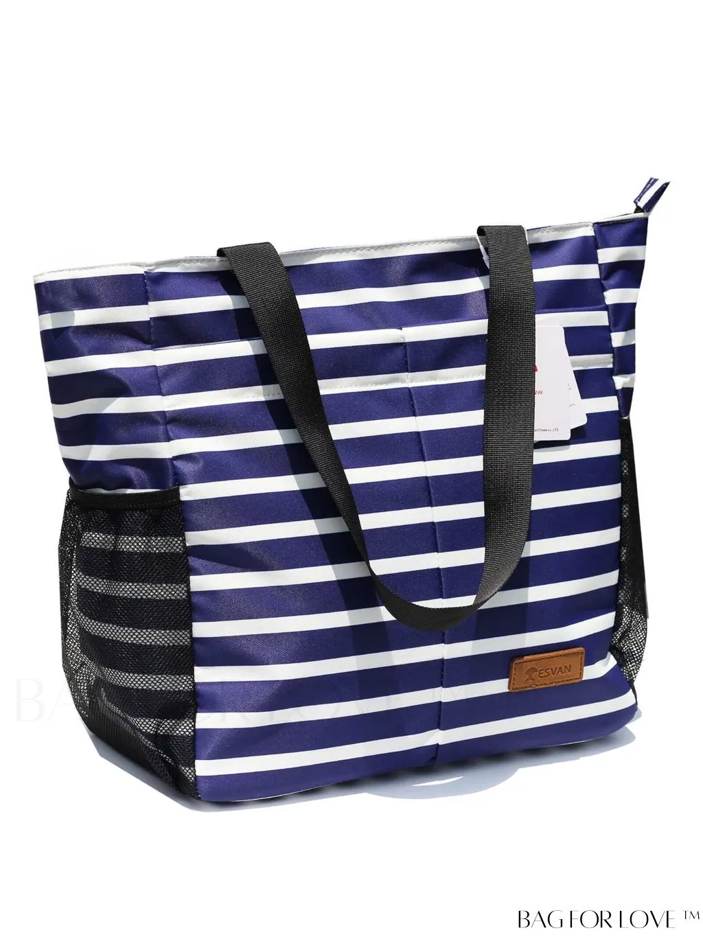 BagForLove - Water-Resistant Floral Tote Bag: Multi-Pocketed Shoulder Bag for Gym, Work, Picnics, Yoga, Travel, Beach & More