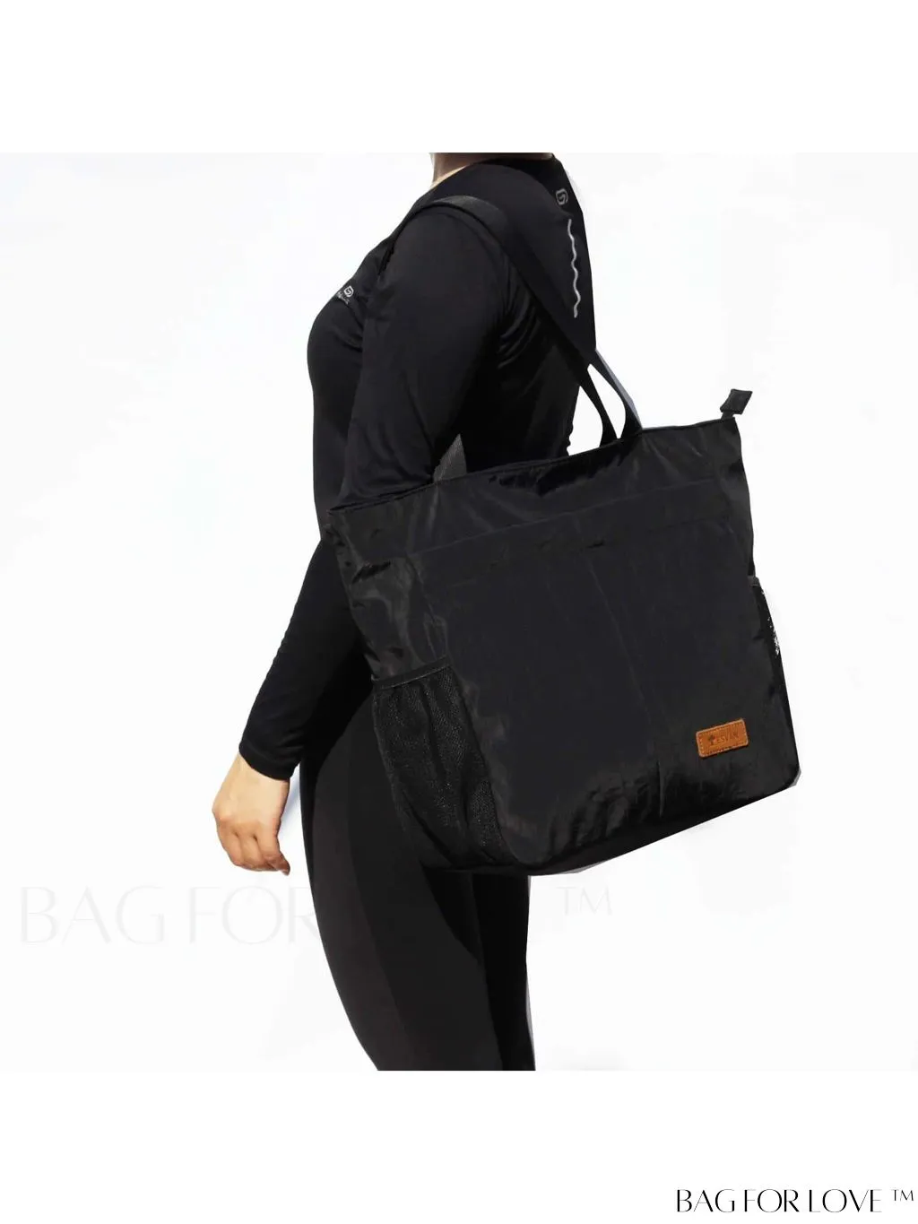 BagForLove - Water-Resistant Floral Tote Bag: Multi-Pocketed Shoulder Bag for Gym, Work, Picnics, Yoga, Travel, Beach & More