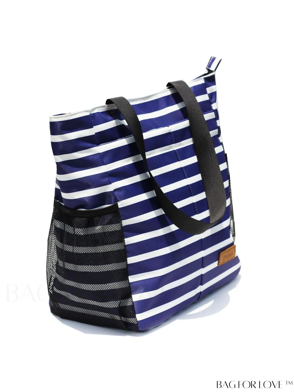 BagForLove - Water-Resistant Floral Tote Bag: Multi-Pocketed Shoulder Bag for Gym, Work, Picnics, Yoga, Travel, Beach & More