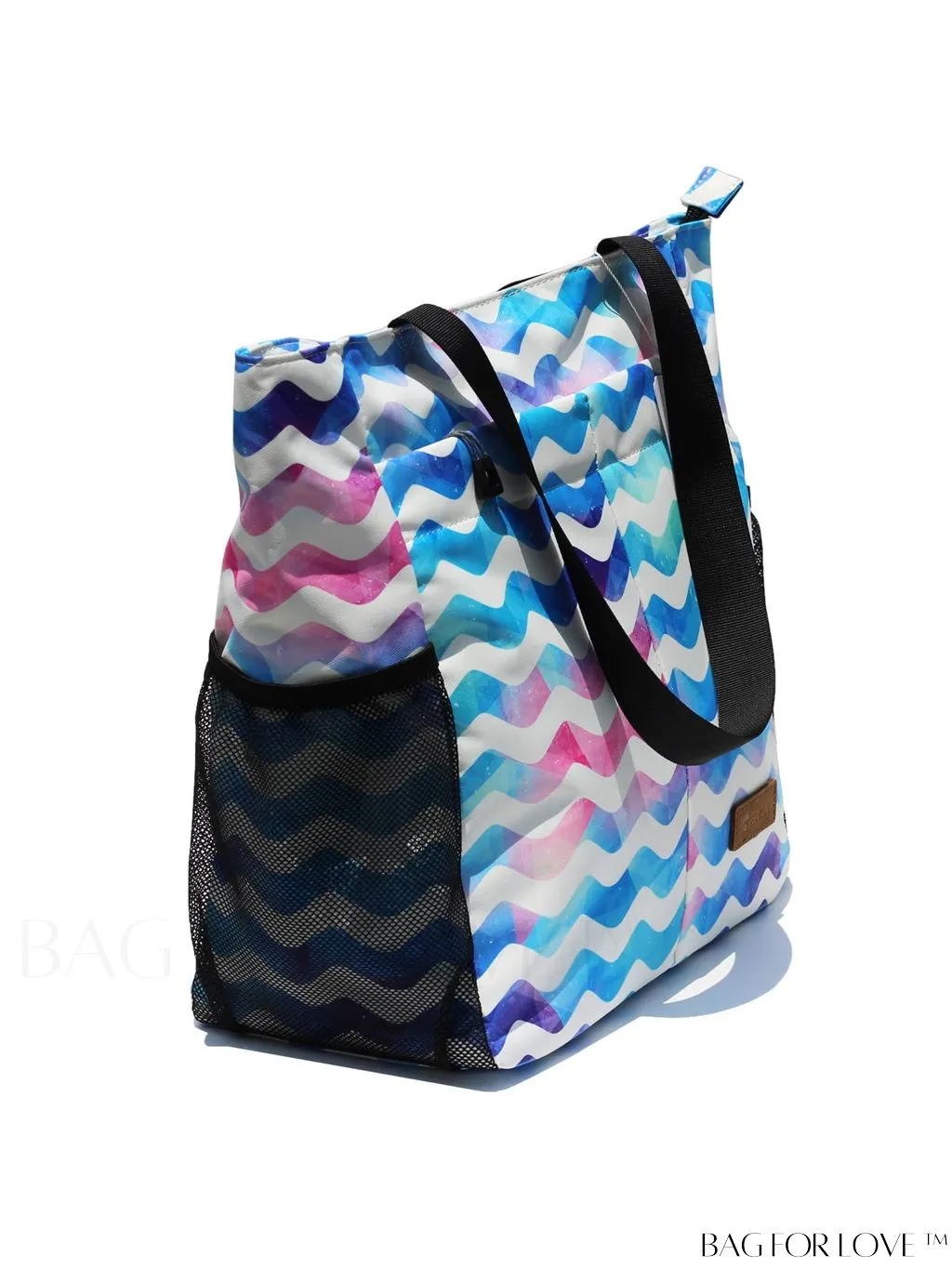 BagForLove - Water-Resistant Floral Tote Bag: Multi-Pocketed Shoulder Bag for Gym, Work, Picnics, Yoga, Travel, Beach & More