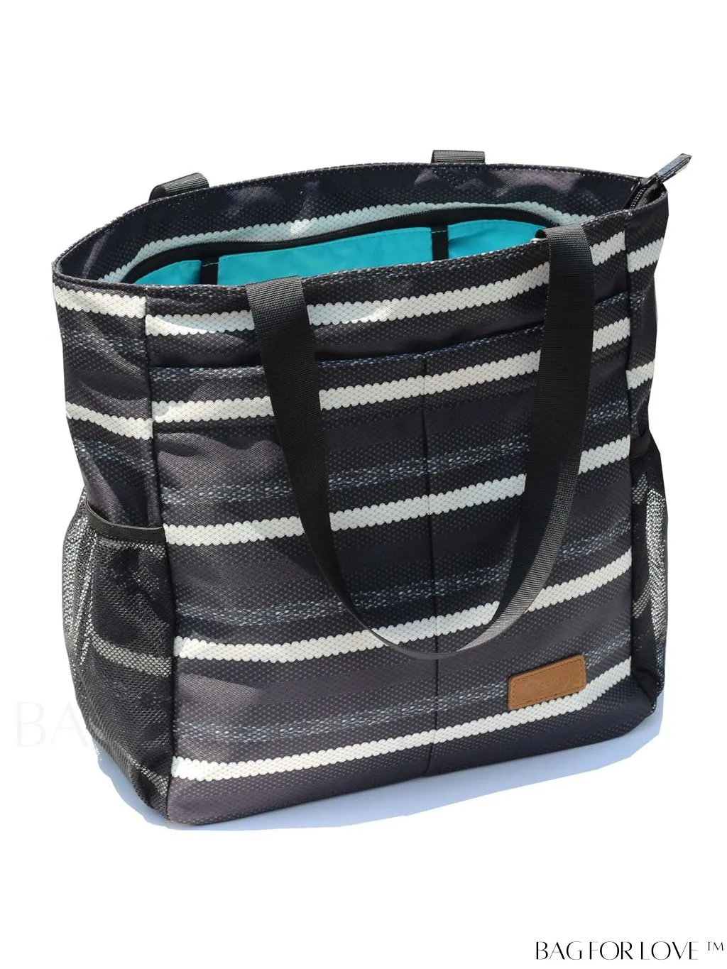 BagForLove - Water-Resistant Floral Tote Bag: Multi-Pocketed Shoulder Bag for Gym, Work, Picnics, Yoga, Travel, Beach & More