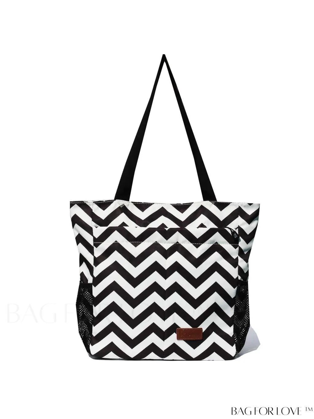 BagForLove - Water-Resistant Floral Tote Bag: Multi-Pocketed Shoulder Bag for Gym, Work, Picnics, Yoga, Travel, Beach & More