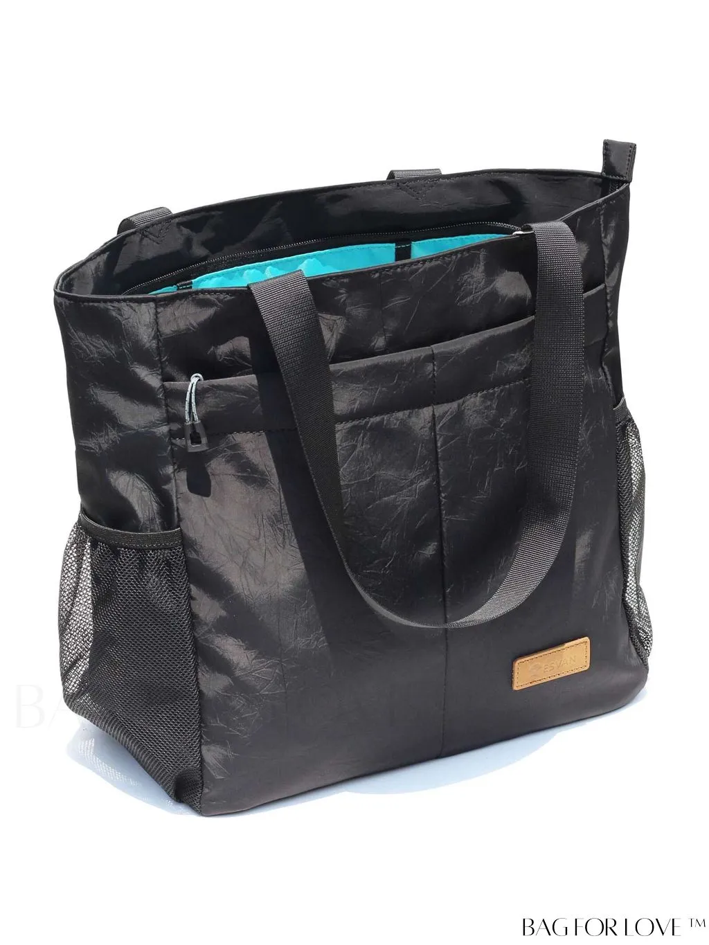 BagForLove - Water-Resistant Floral Tote Bag: Multi-Pocketed Shoulder Bag for Gym, Work, Picnics, Yoga, Travel, Beach & More
