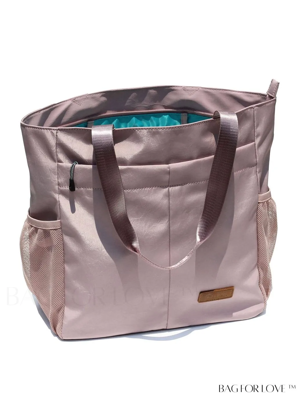 BagForLove - Water-Resistant Floral Tote Bag: Multi-Pocketed Shoulder Bag for Gym, Work, Picnics, Yoga, Travel, Beach & More