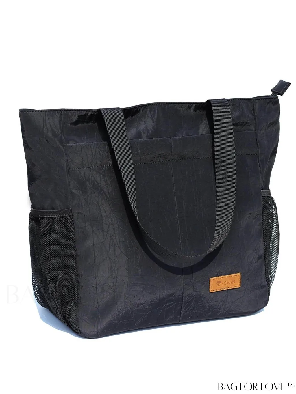 BagForLove - Water-Resistant Floral Tote Bag: Multi-Pocketed Shoulder Bag for Gym, Work, Picnics, Yoga, Travel, Beach & More