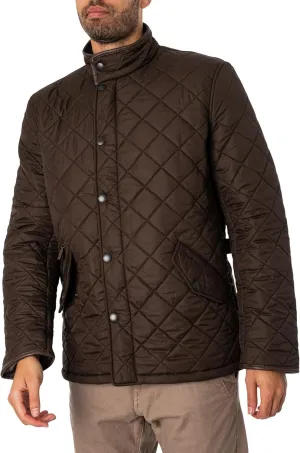 Barbour Men's Powell Quilted Jacket (XL, Olive)