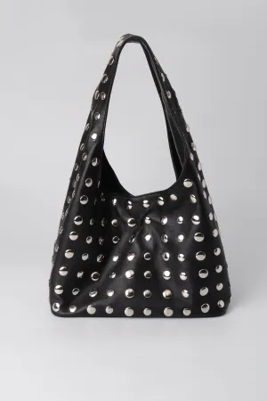 Becky Studded Large Hobo in Red