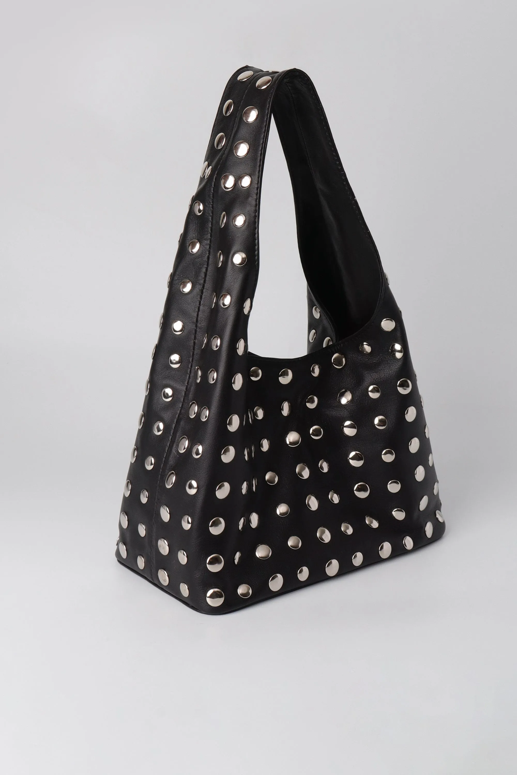 Becky Studded Large Hobo in Red