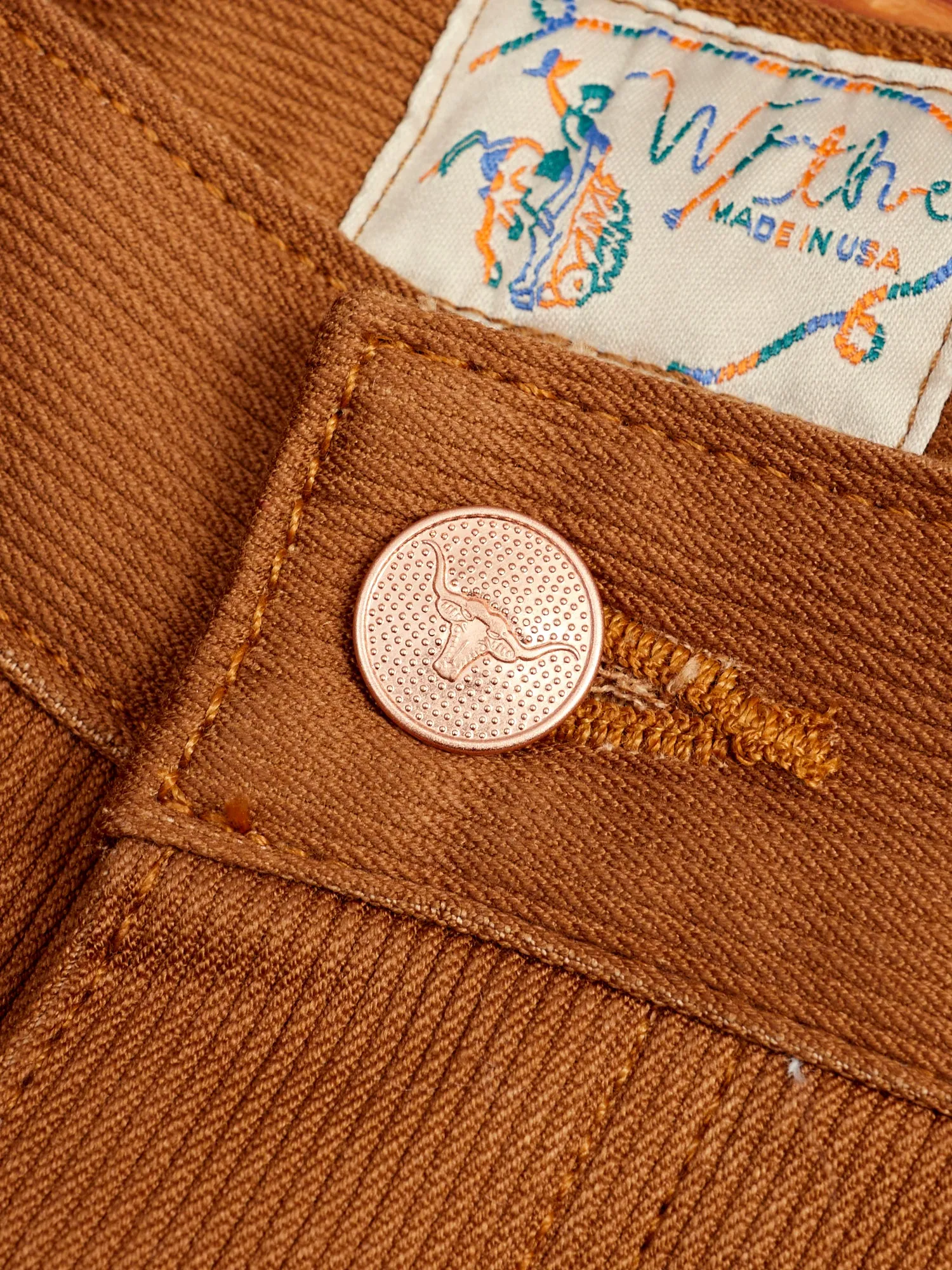 Bedford Cord Five Pocket Trousers in Bay Brown